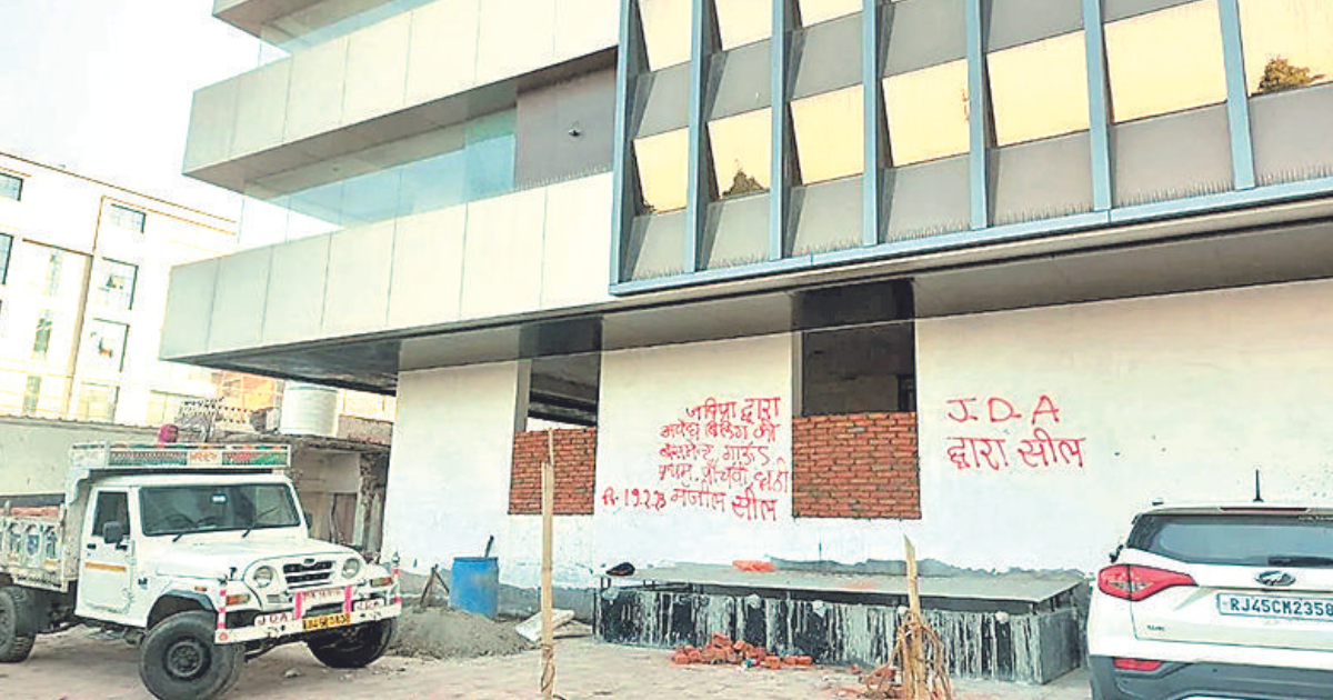 JDA seals three floors of six-storey building for violating bylaws